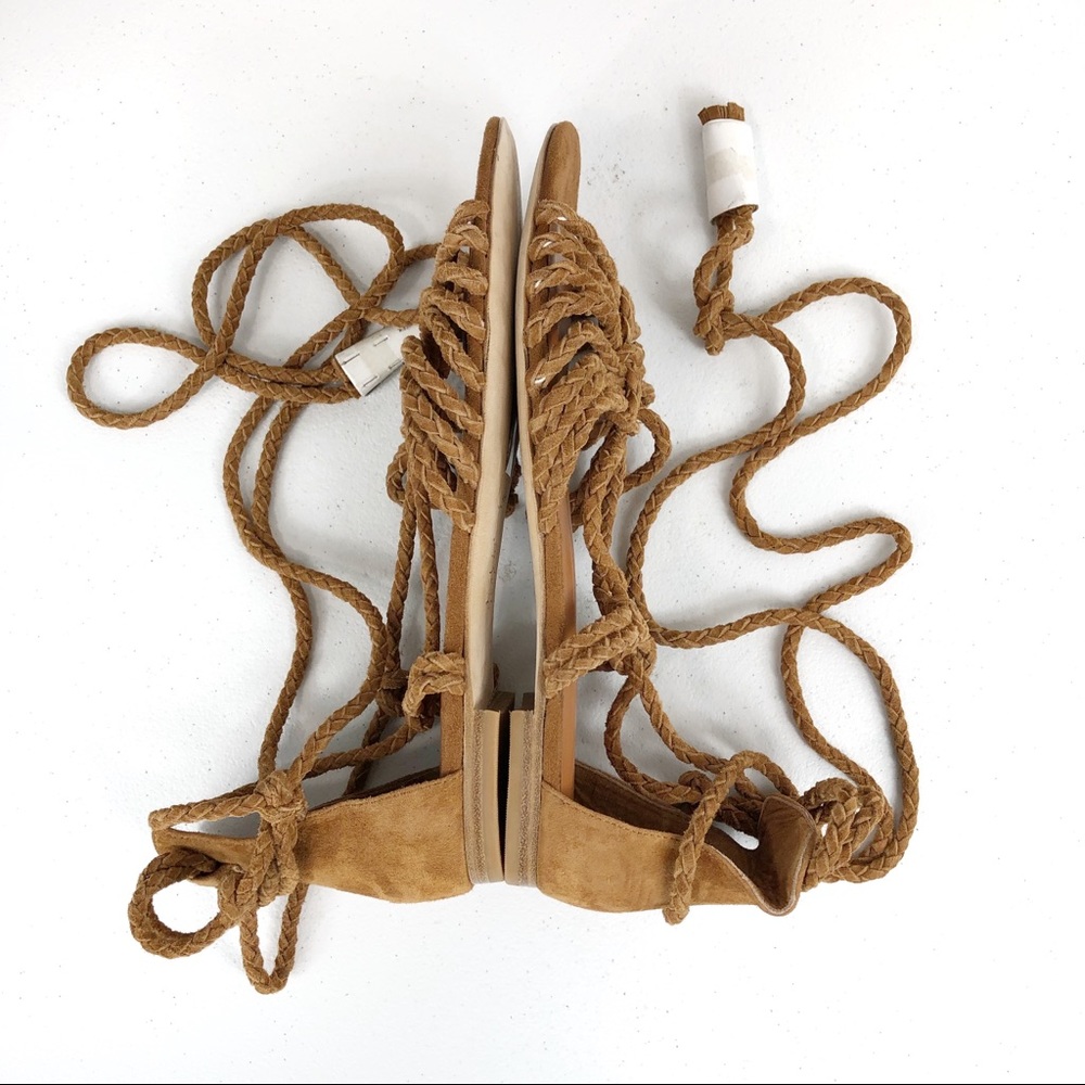 Joie wrap around ankle ties brown size 39.5 (#42) - Picture 6 of 8